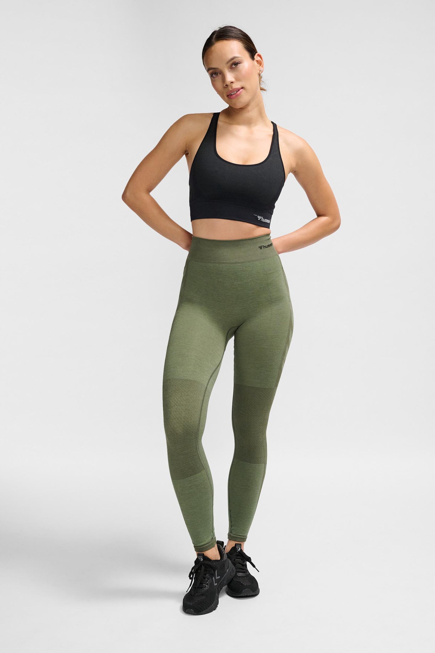 HUMMEL - Hmlclea Seamless Sports Top - Black Melange