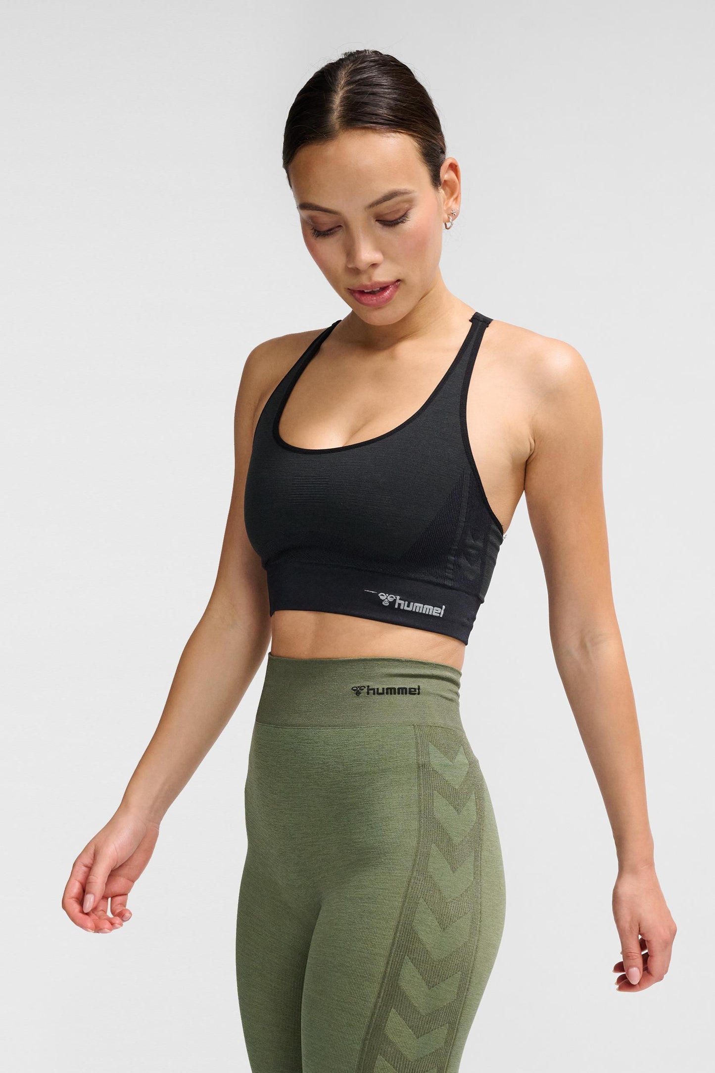HUMMEL - Hmlclea Seamless Sports Top - Black Melange