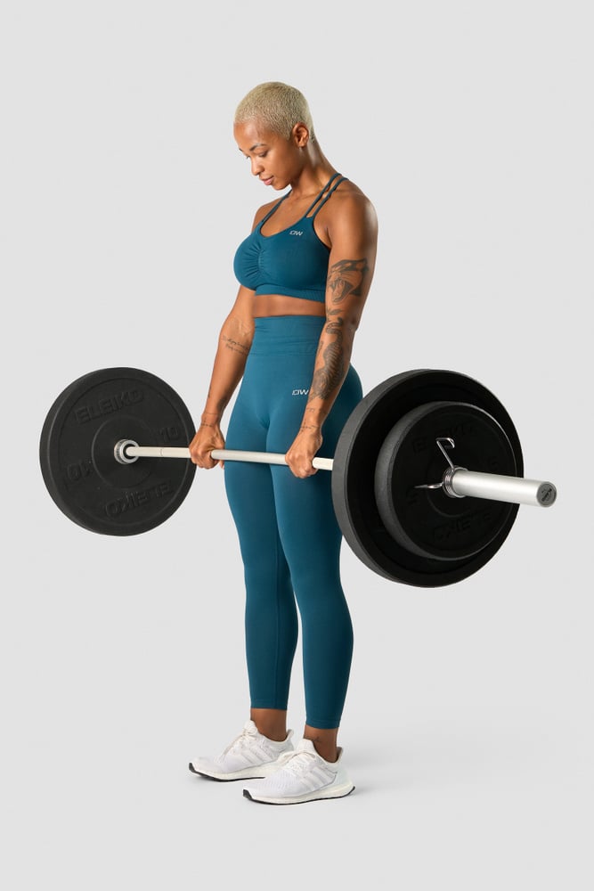 define seamless scrunch sports bra dk teal