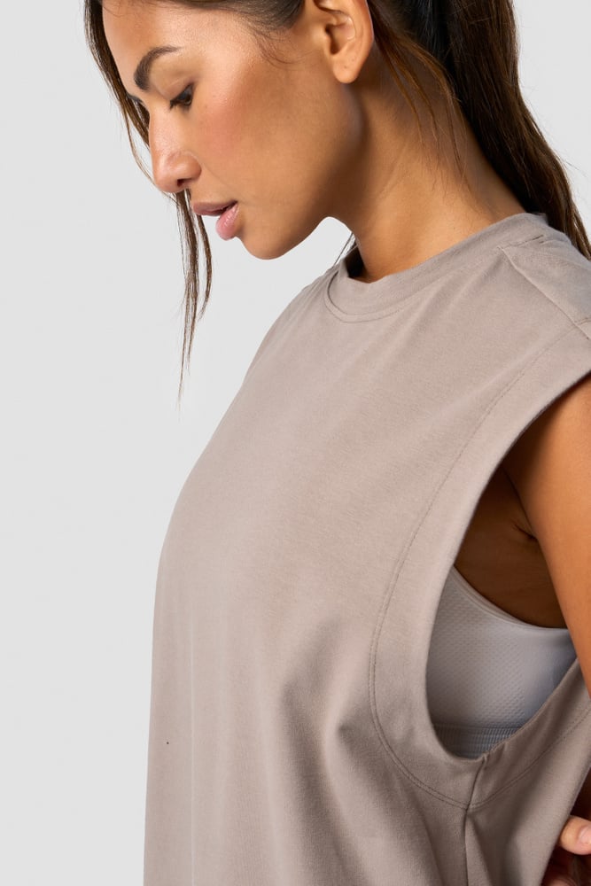 everyday cotton tank top greige