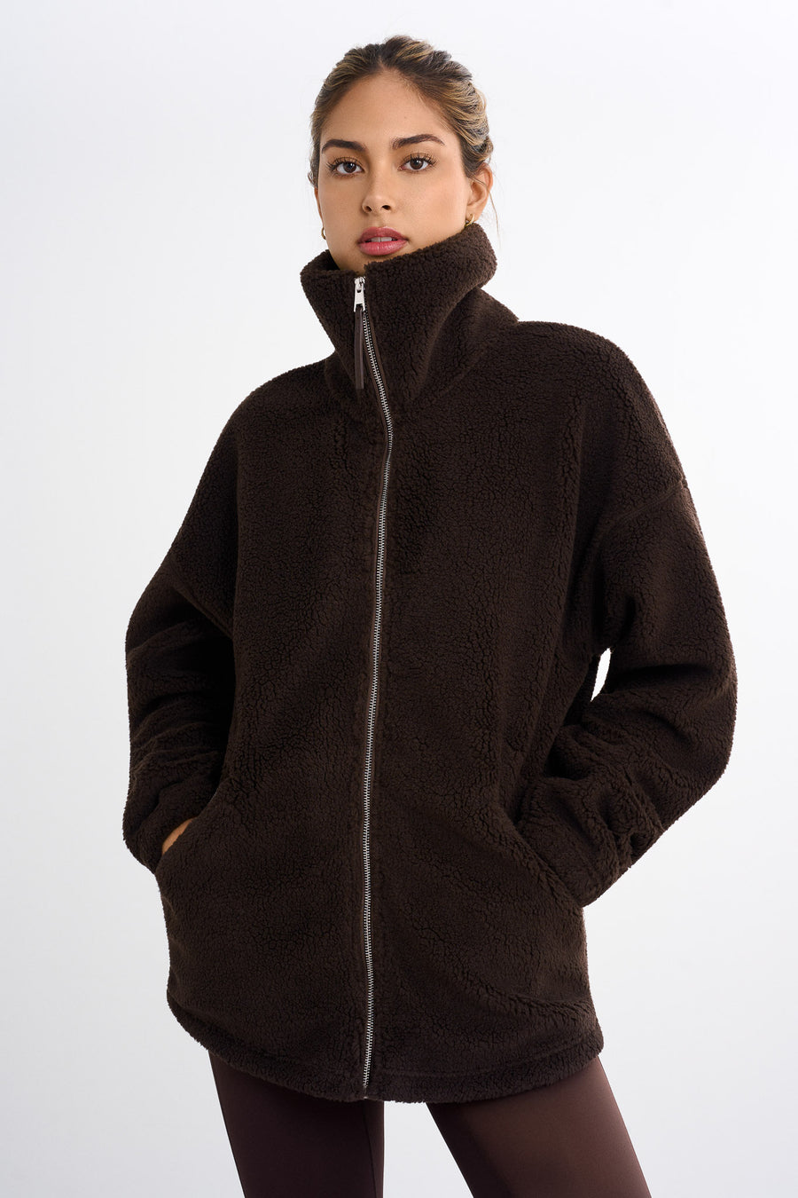 Fleece Jacket · Brown