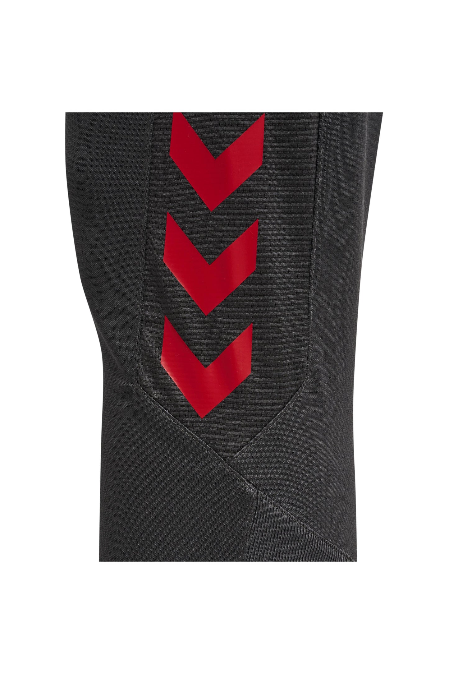 HUMMEL - Hmlaction Poly Training Pants - Ebony/flame Scarlet