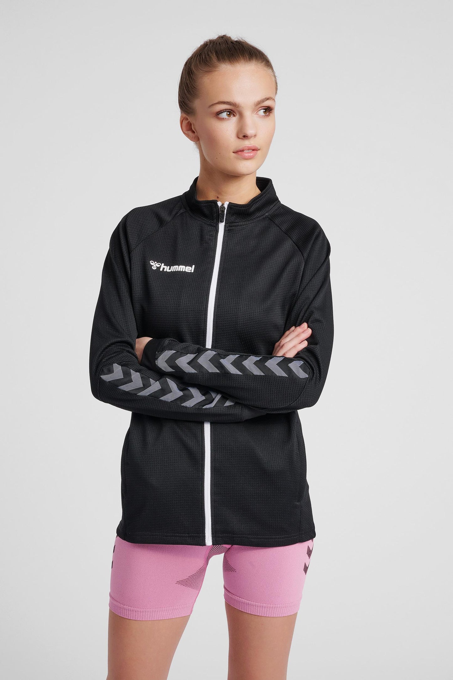 HUMMEL - Hmlauthentic Half Zip Sweatshirt Woman - Black/white