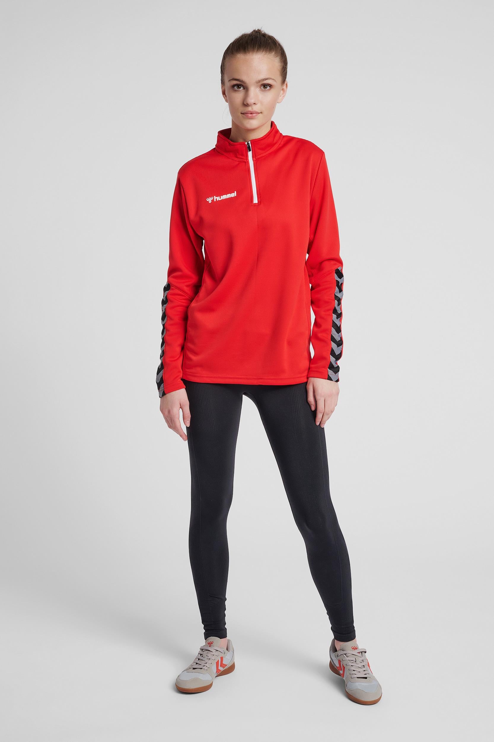 HUMMEL - Hmlauthentic Half Zip Sweatshirt Woman - True Red