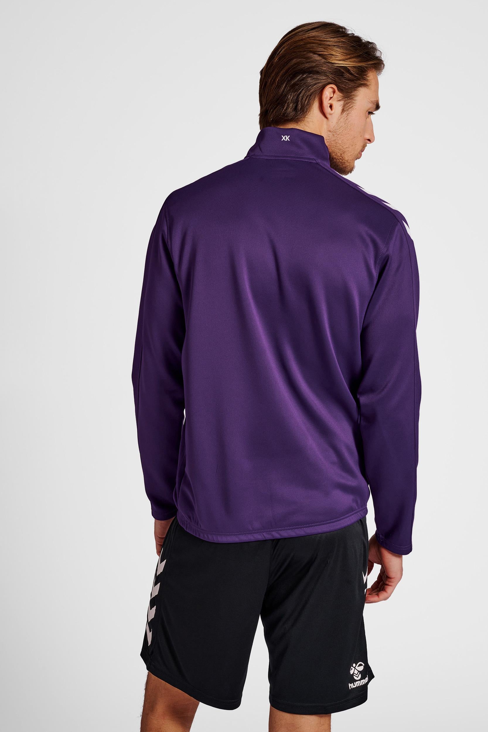 HUMMEL - Hmlcore Xk Half Zip Poly Sweat - Acai/white