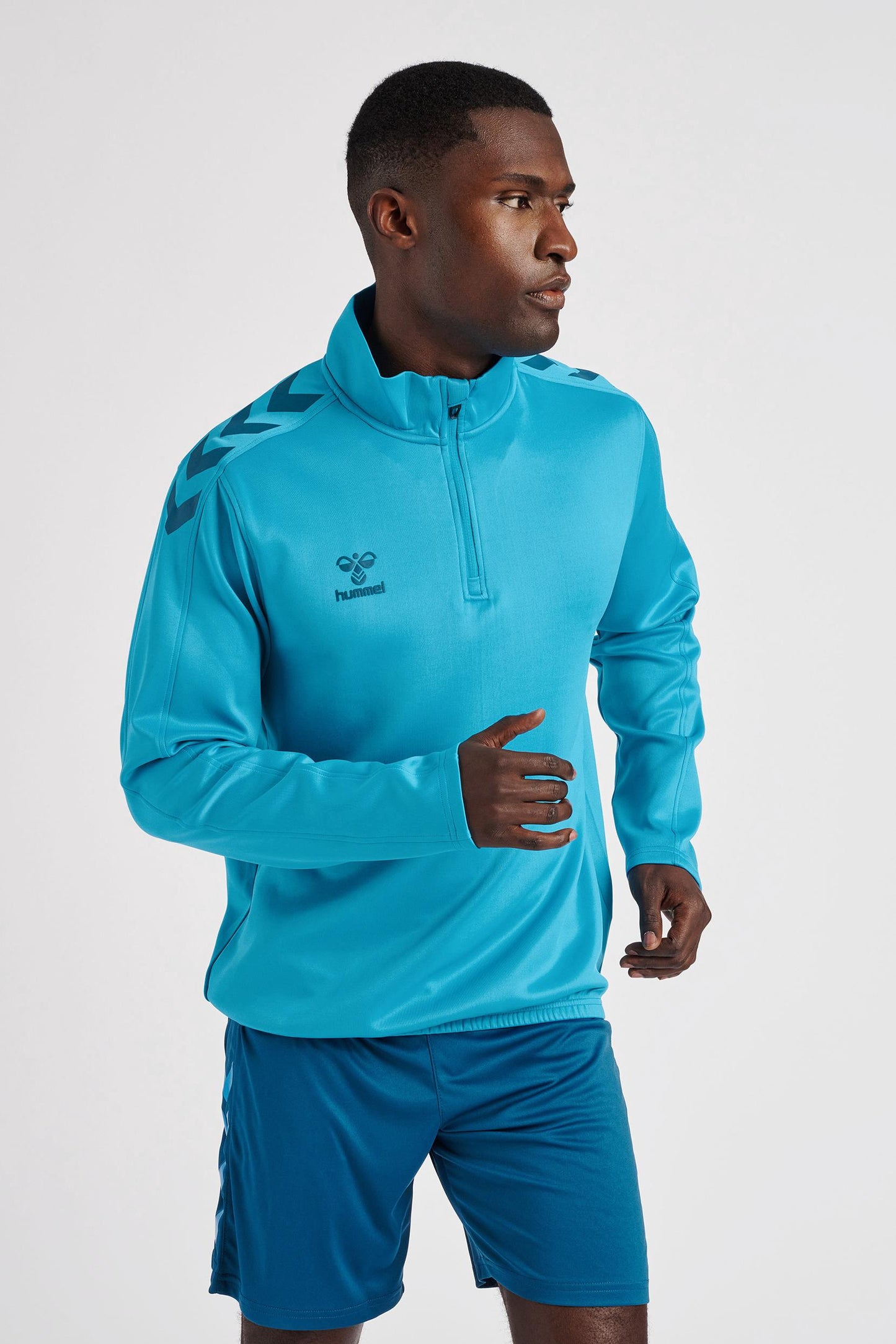 HUMMEL - Hmlcore Xk Half Zip Poly Sweat - Blue Danube