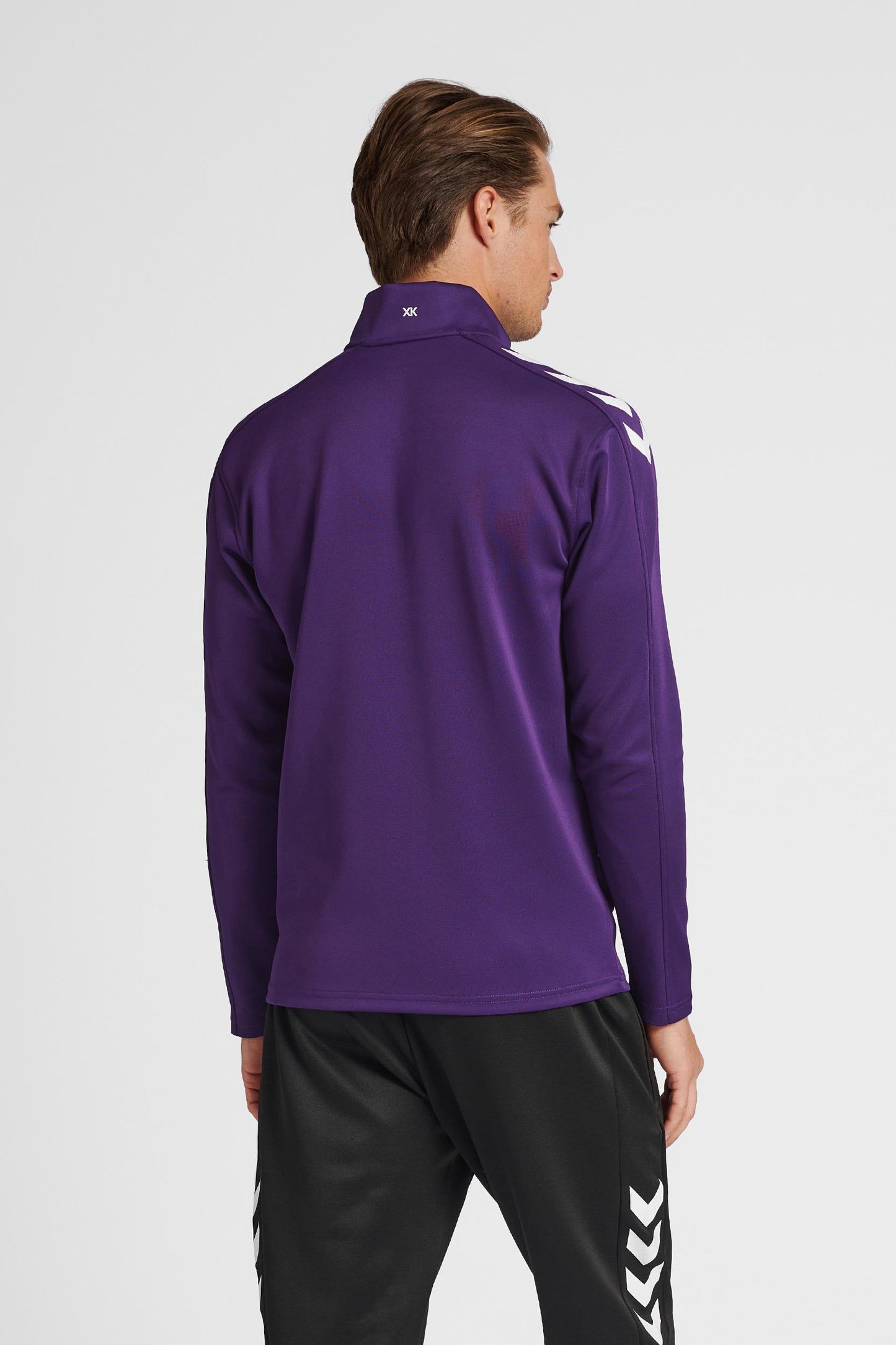 HUMMEL - Hmlcore Xk Poly Zip Sweat - Acai/white