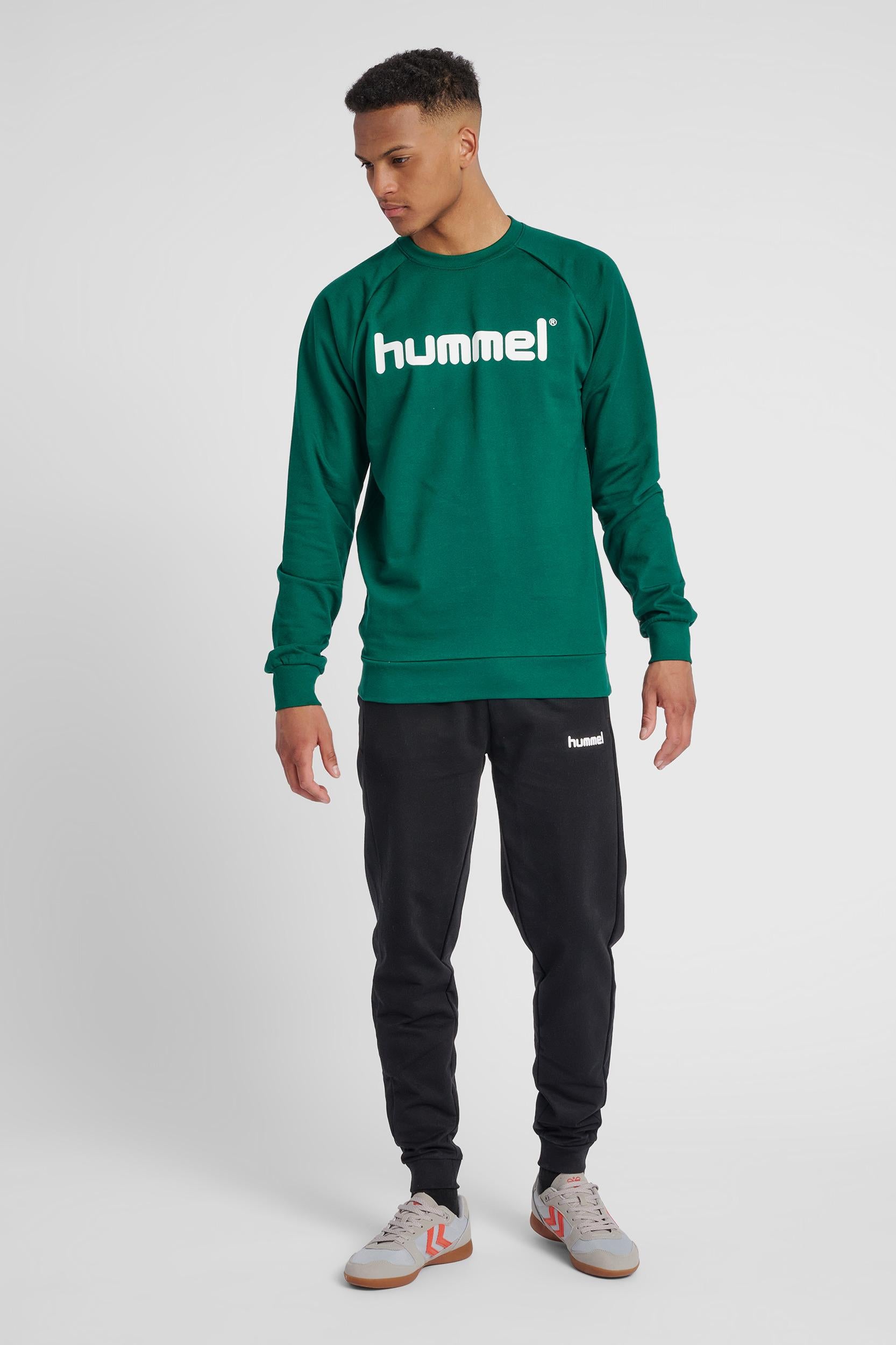 HUMMEL - Hmlgo Cotton Logo Sweatshirt - Evergreen