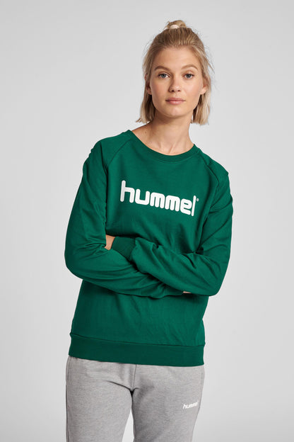 HUMMEL - Hmlgo Cotton Logo Sweatshirt Woman - Evergreen