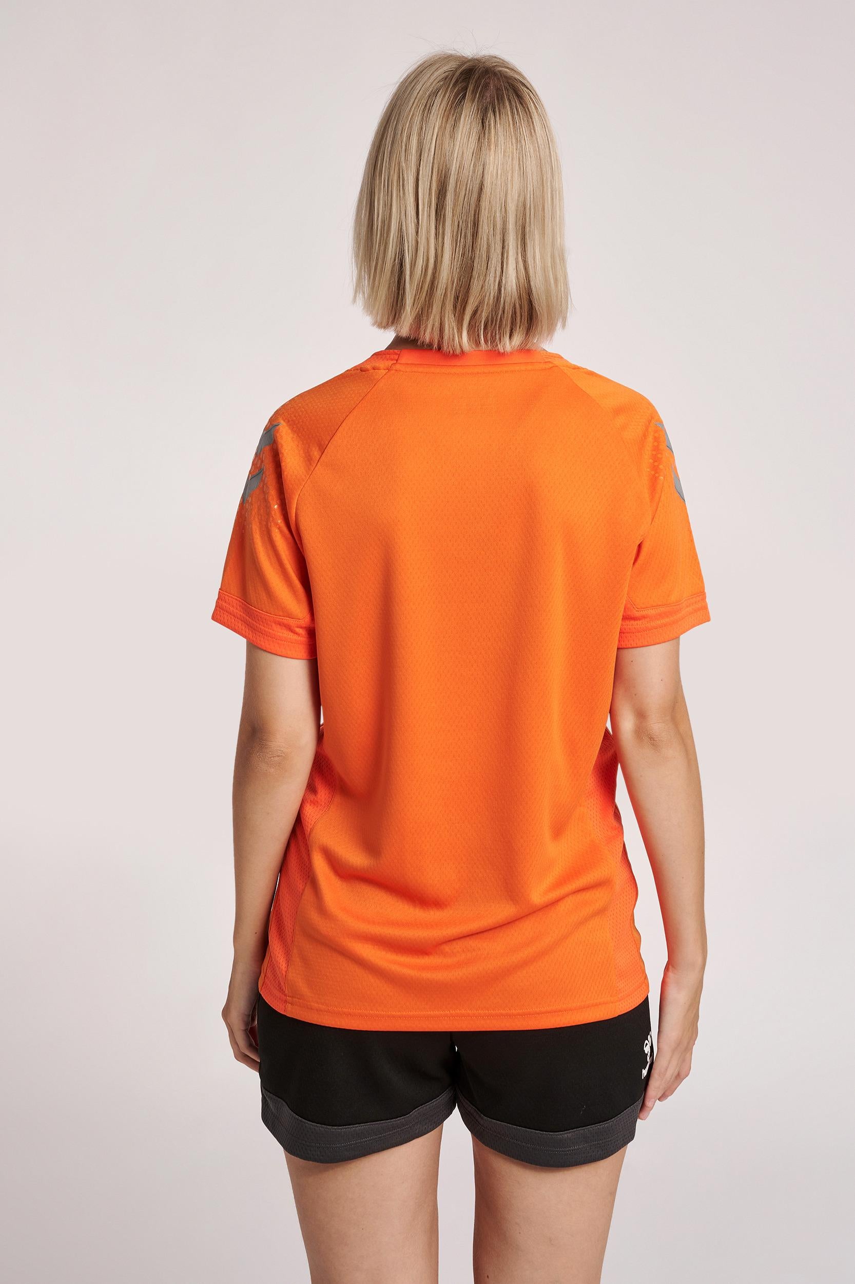 HUMMEL - Hmllead Womens S/s Poly Jersey - Orange Tiger