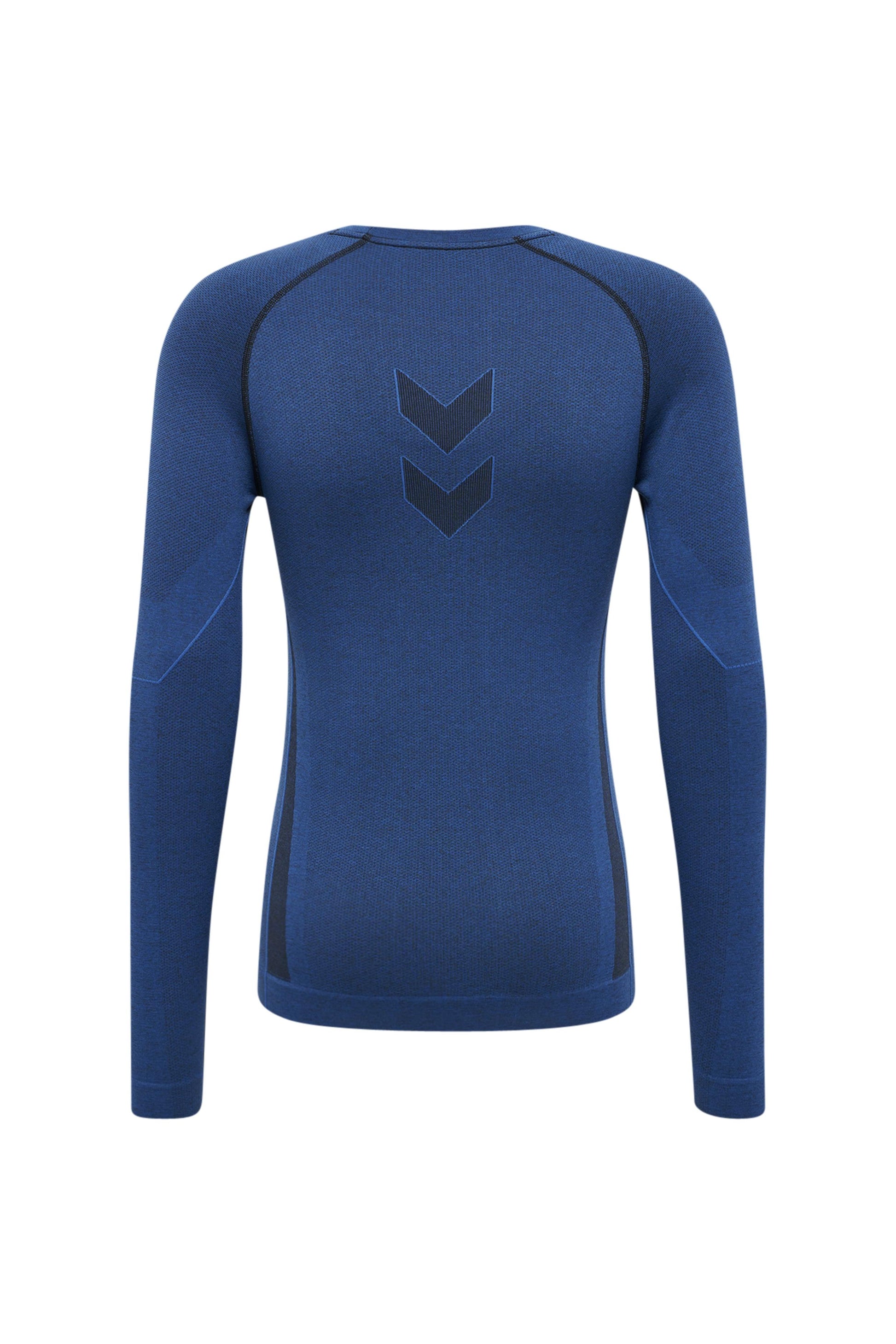 HUMMEL - Hmlte Mike Seamless T-shirt L/s - Insignia Blue/black Melange