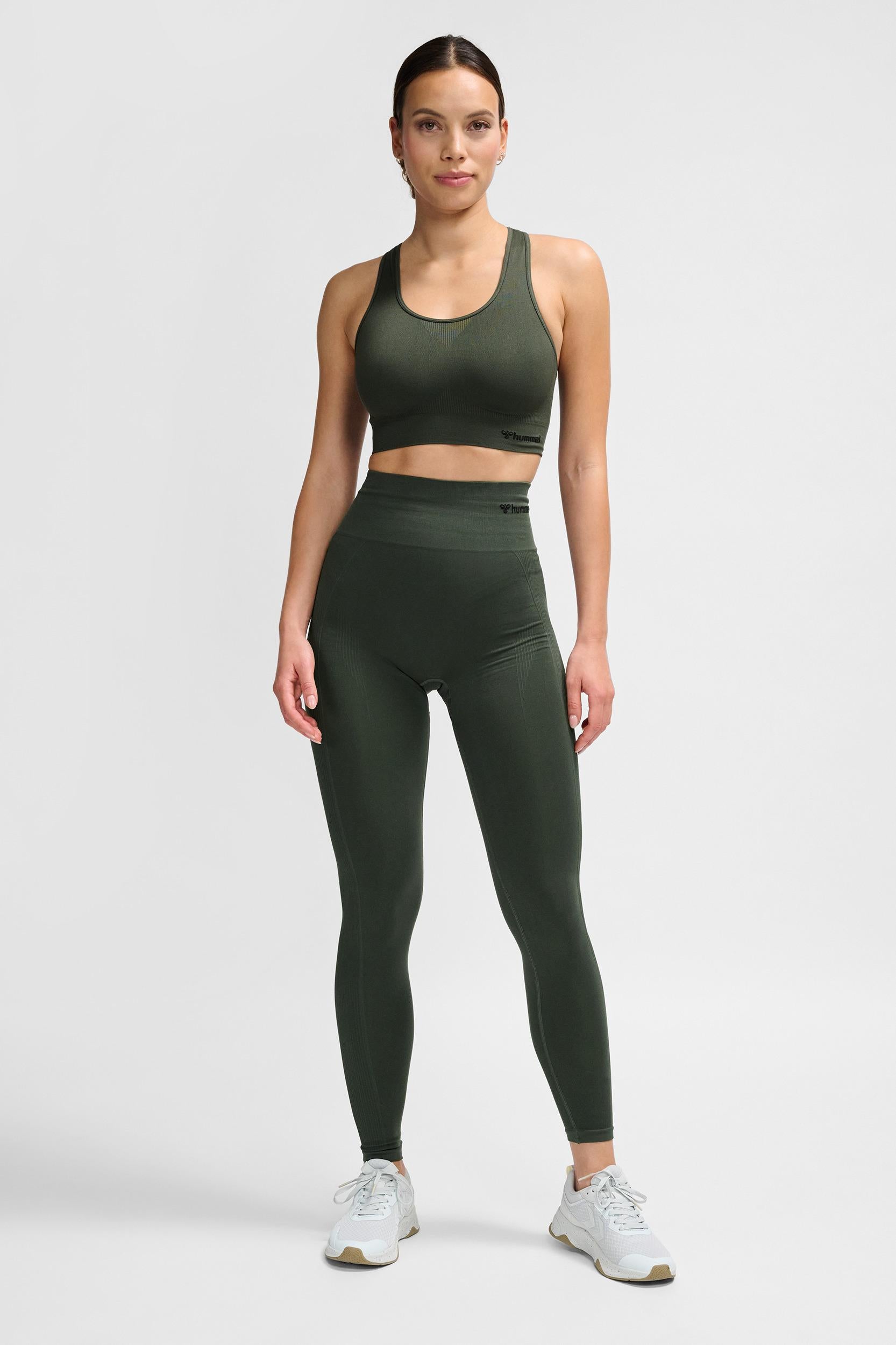 HUMMEL - Hmltif Seamless High Waist Tights - Climbing Ivy