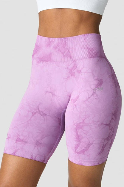 ICANIWILL - Define Seamless Tie Dye Biker Shorts - Lavender