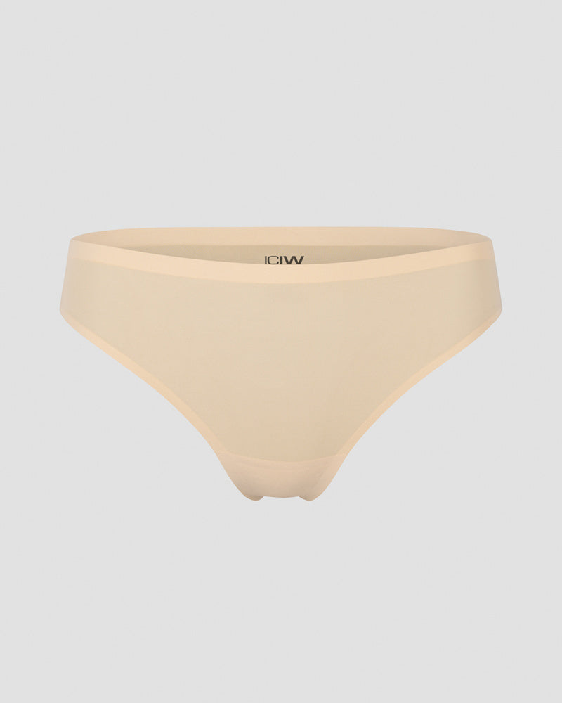 invisible thong 3-pack beige