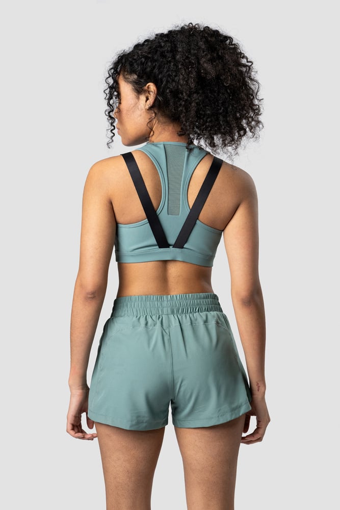 mercury sports bra aqua green