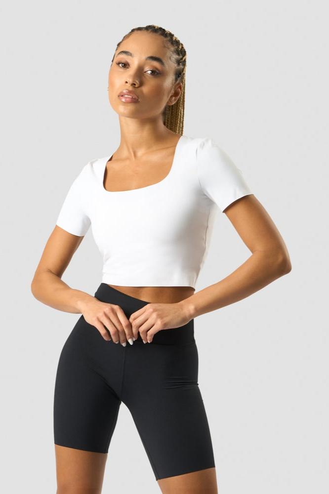 nimble soft cropped t-shirt white