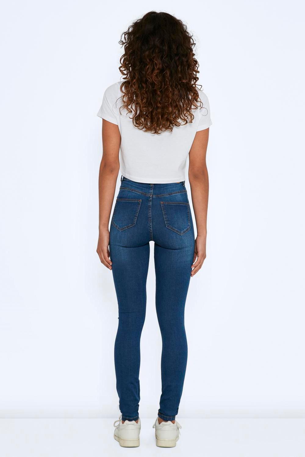 NOISY MAY - Callie Hw Skinny Blue Jeans - Blue