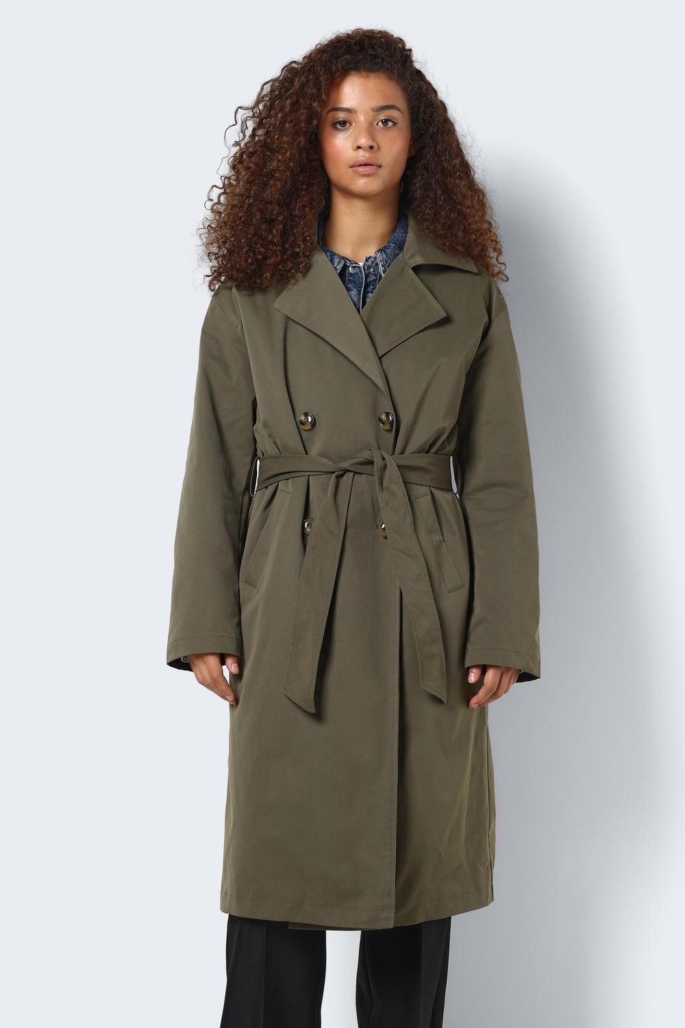 NOISY MAY - Manya L/s Trenchcoat - Green