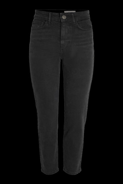 NOISY MAY - Moni Hw Straight Ank Black Jeans - Black