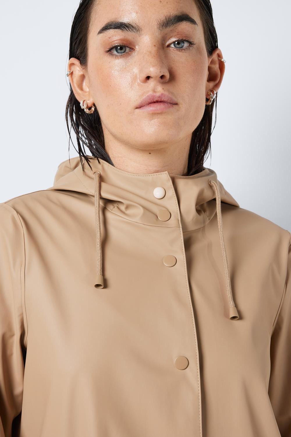 NOISY MAY - Sky L/s A-line Raincoat - Brown