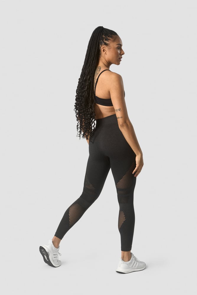 queen mesh seamless tights graphite melange