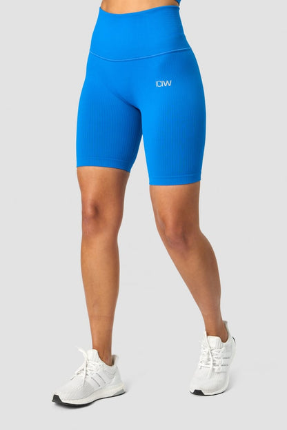 ribbed define seamless pocket biker shorts cobalt blue