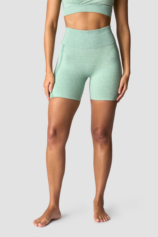 soft seamless shorts wmn light green melange