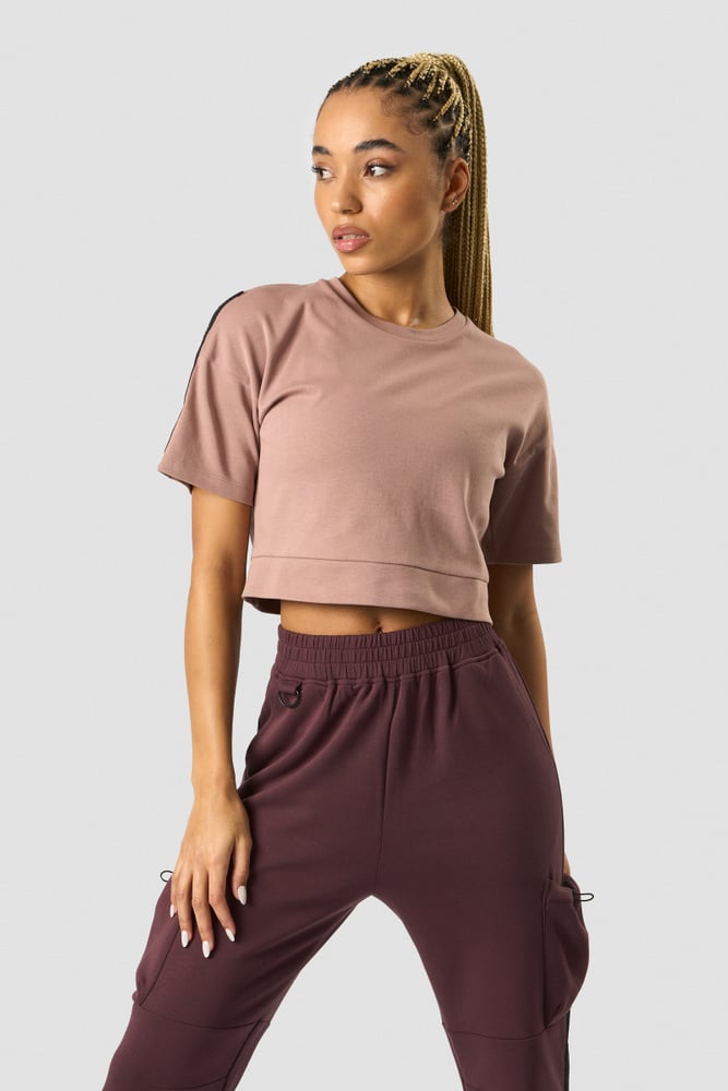 stance cropped t-shirt wmn light mauve