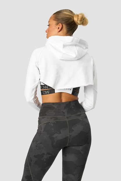 ultimate training cropped hoodie white